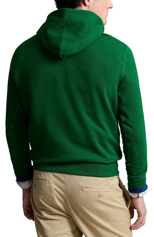 Shop Polo Ralph Lauren Cotton Blend Hoodie In Athletic Green