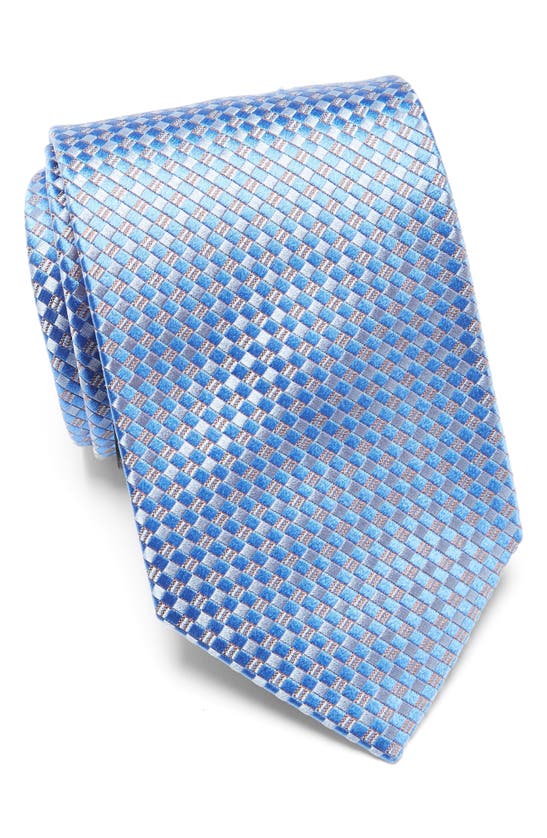 Shop Brioni Standard Silk Tie In Blue/ Flannel