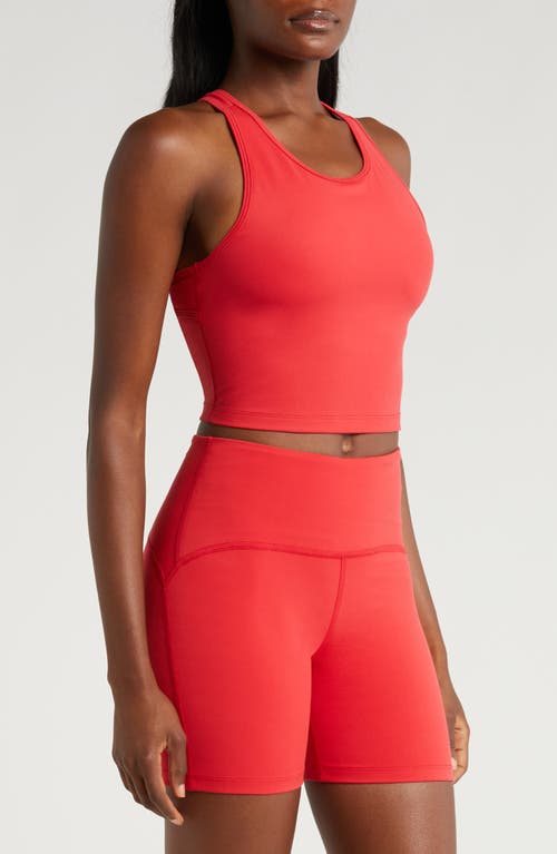 Shop Beyond Yoga Powerbeyond Strive Crop Tank In Retro Red