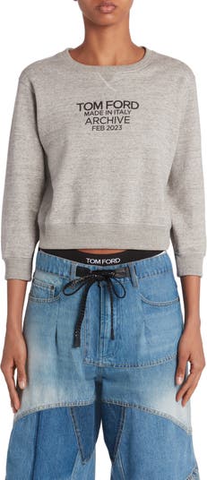 TOM FORD Logo Graphic Cotton Sweatshirt