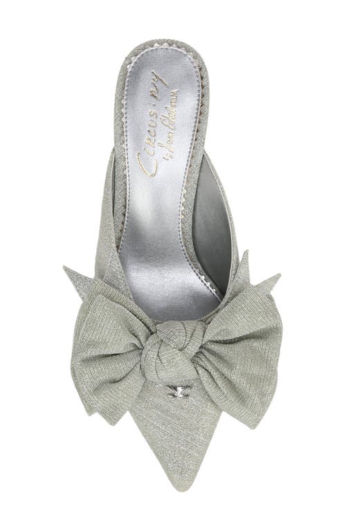 Circus Ny By Sam Edelman Fiona Mid-heel Bow Pumps In Silver Metallic