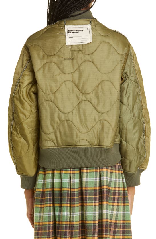 R13 Refurbished M65 Surplus Quilted Liner Bomber Jacket In Green ModeSens