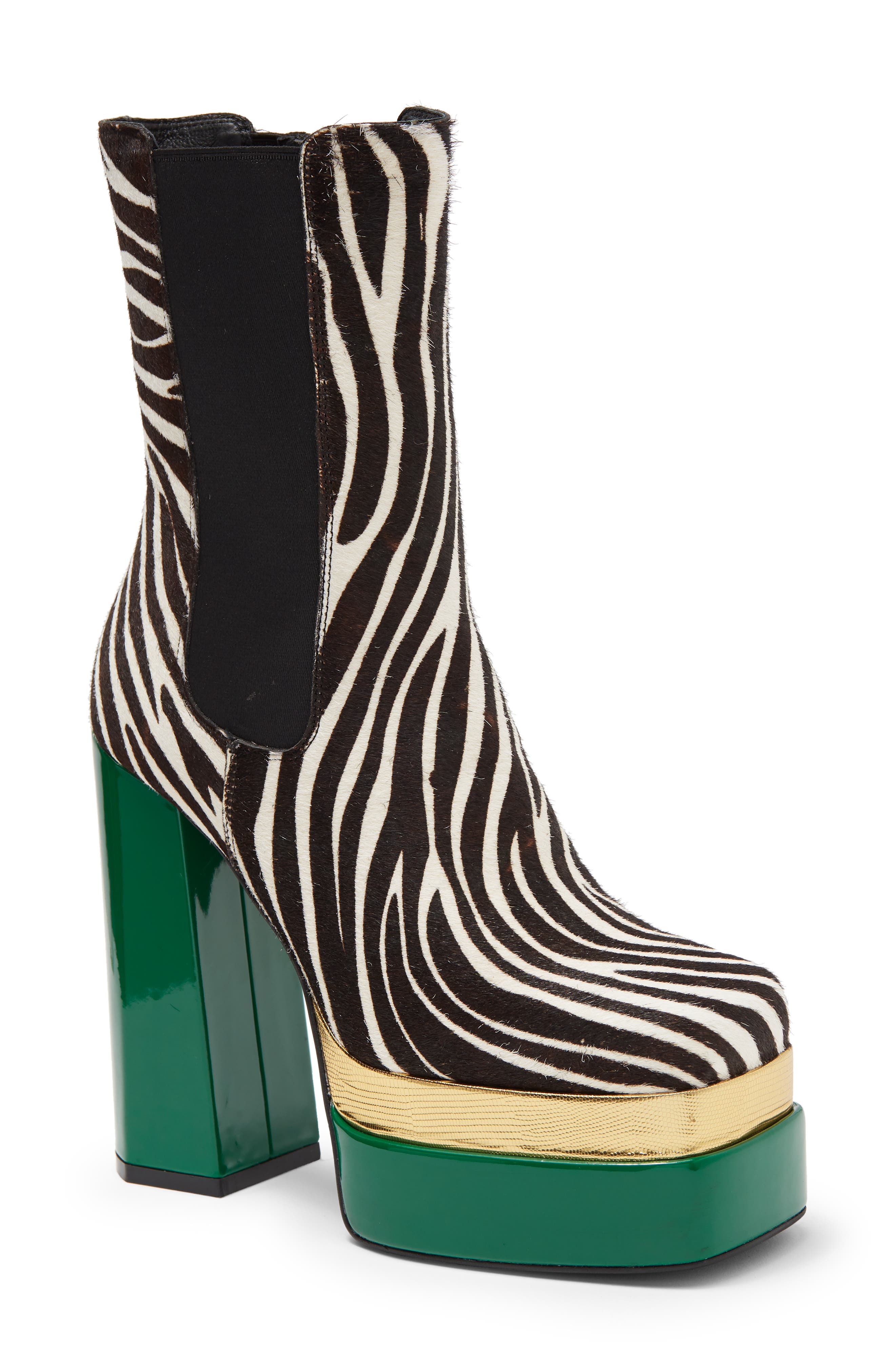 womens zebra print boots