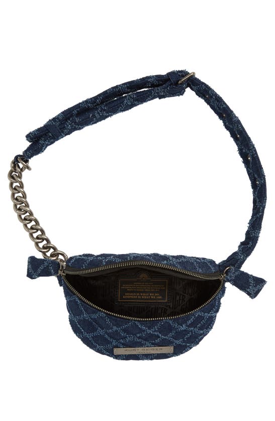 Shop Kurt Geiger Small Brixton Quilt Belt Bag In Navy