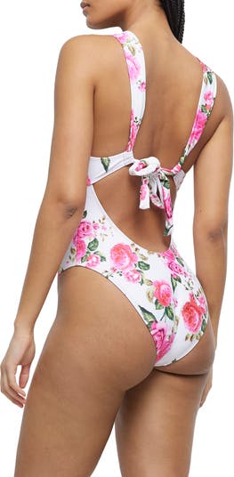 Rose cutout swimsuit in pink - Same