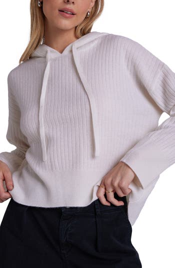 Cashmere Rib Hoodie Sweater