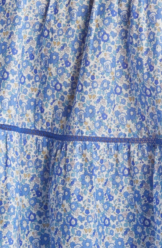 Shop Merlette X Liberty London Sol Floral Print Pima Cotton Lawn Top In Liberty Blue Print