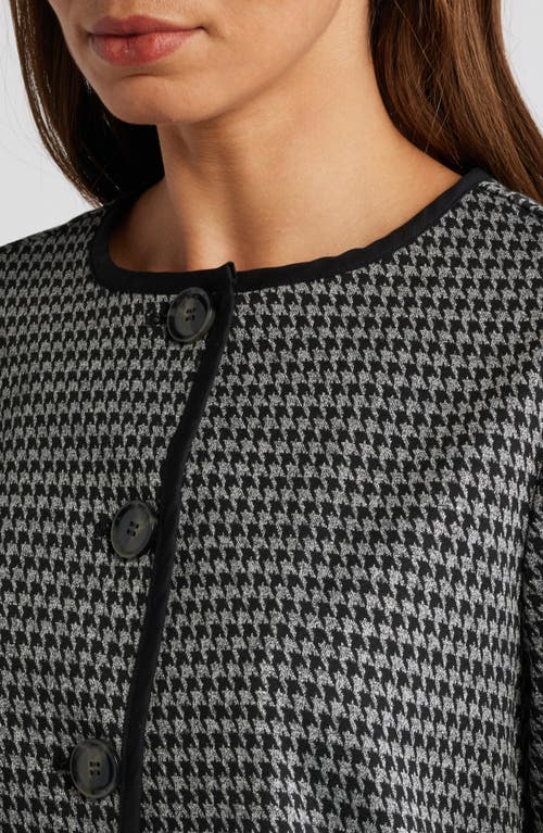 Shop Masai Copenhagen Juanta Houndstooth Check Jacket In Black