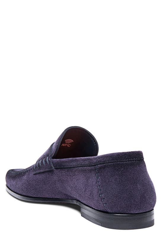 Santoni Tassel Suede Loafers In Blue