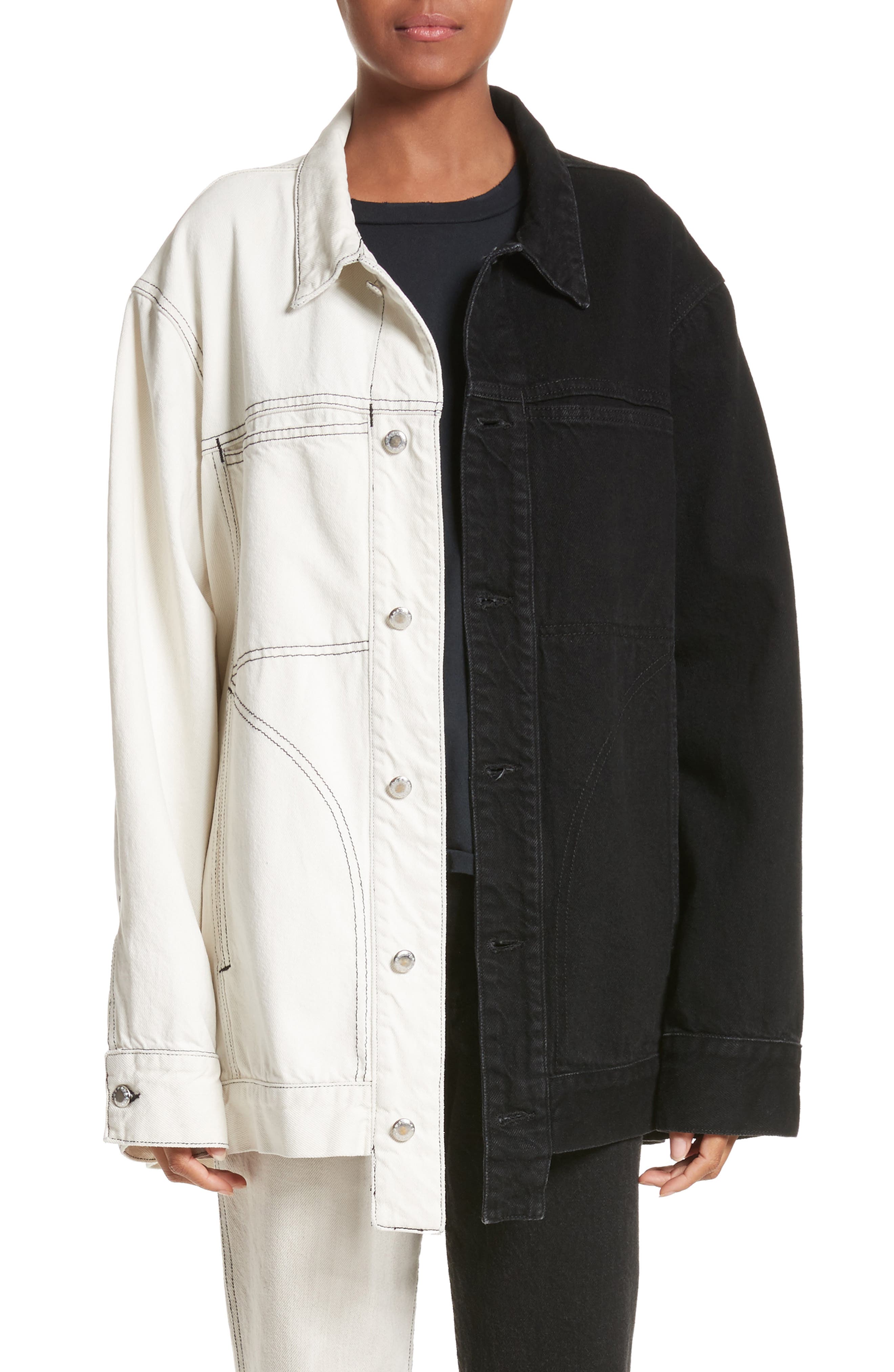 two tone jean jacket