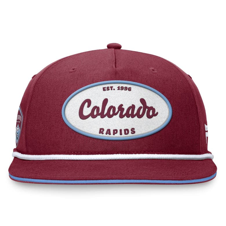 Shop Fanatics Branded Garnet Colorado Rapids Iron Golf Snapback Hat