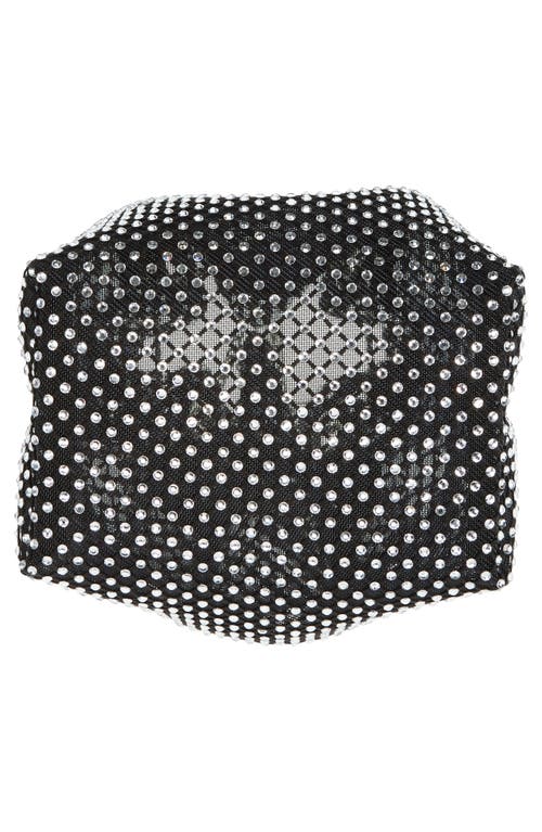 Jimmy Choo Womens Bon Bon Crystal-embellished Satin Bag In Black/crystal