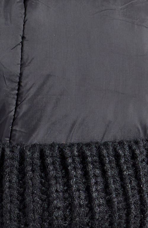 Zella Mixed Media Beanie In Black