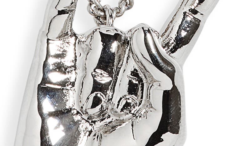 Shop Y/project Mini Rock-on Pendant Necklace In Silver
