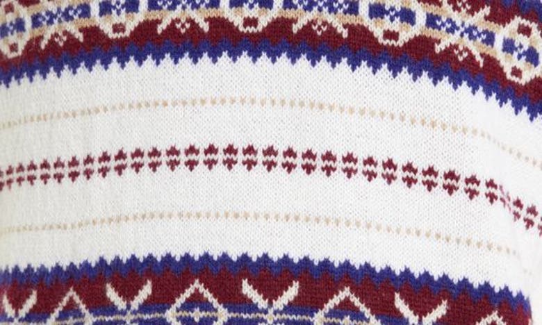 Rag & Bone Wesley Fair Isle Wool Crewneck Sweater In White Multi