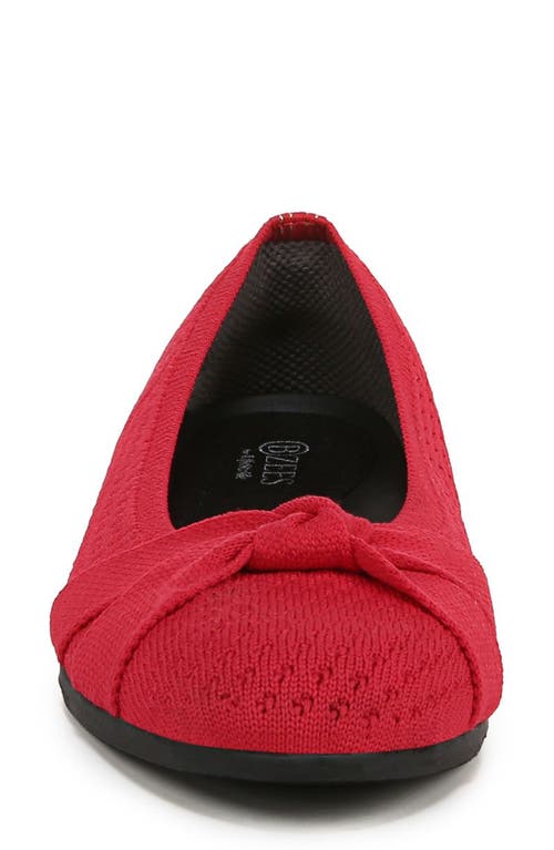 Bzees Kissed Knit Ballet Flat In Fire Red