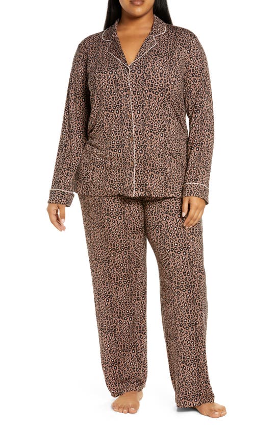 Nordstrom Moonlight Eco Pyjamas In Brown Brownie Animal Prints