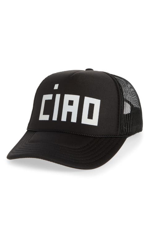 Shop Clare V . Trucker Hat In Black W/cream Block Ciao