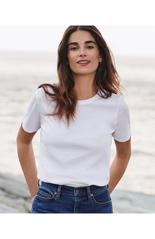 Lands' End Relaxed Supima Cotton Crew Neck T-shirt In White