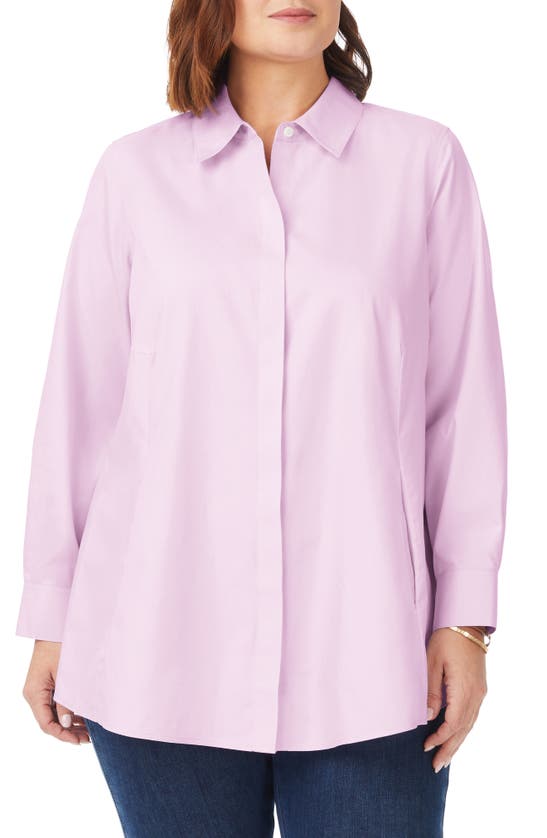 Foxcroft Cici Tunic Blouse In Lilac Bloom