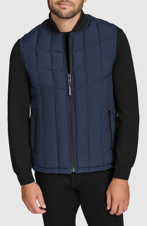 Andrew Marc Water Resistant Quilted Puffer Vest In Ink