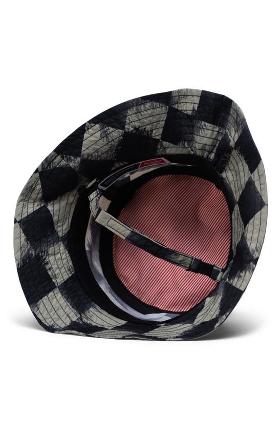 Shop Herschel Supply Co Beach Bucket Hat In Black Stencil Checker