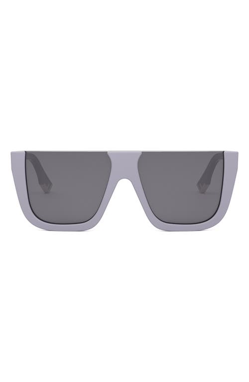 'Fendi Way Flat Top Sunglasses in Shiny Violet /Smoke at Nordstrom