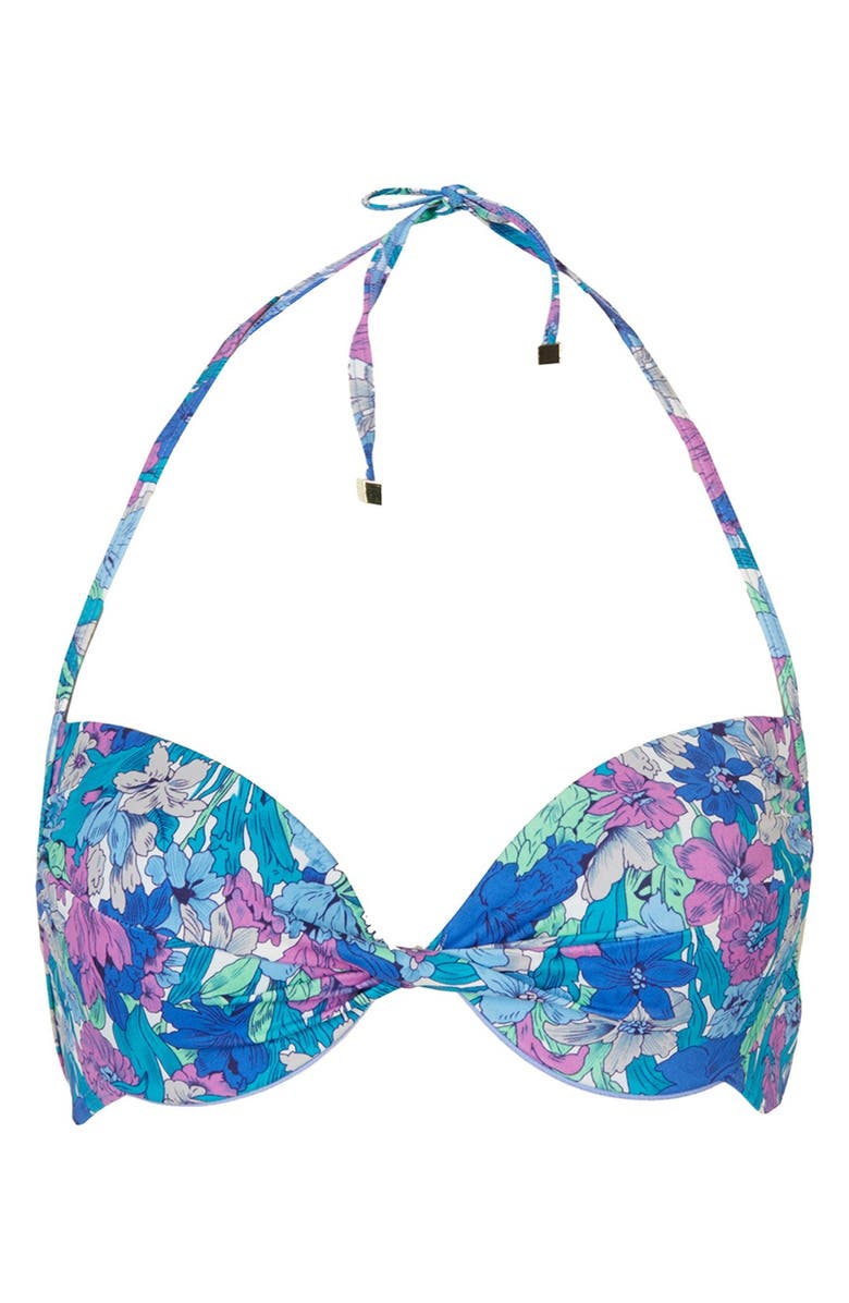 Topshop Floral Plunge Bikini Top | Nordstrom