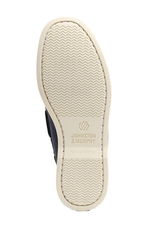 Johnston & Murphy Kids' Zeke Boat Shoe In Navy Oiled Nubuck