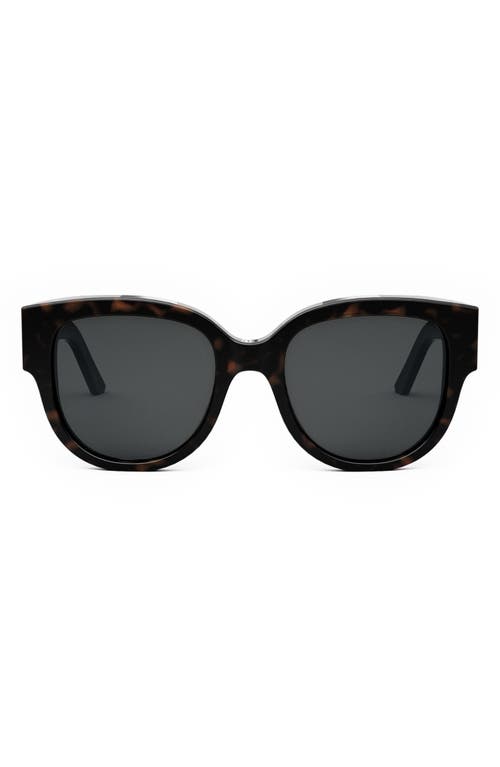 Shop Dior Wil Bu 54mm Polarized Cat Eye Sunglasses In Dark Havana/smoke Polarized