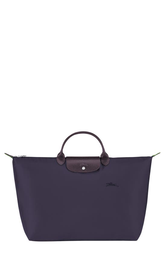 Shop Longchamp Large Le Pliage Recycled Travel Bag In Bilberry