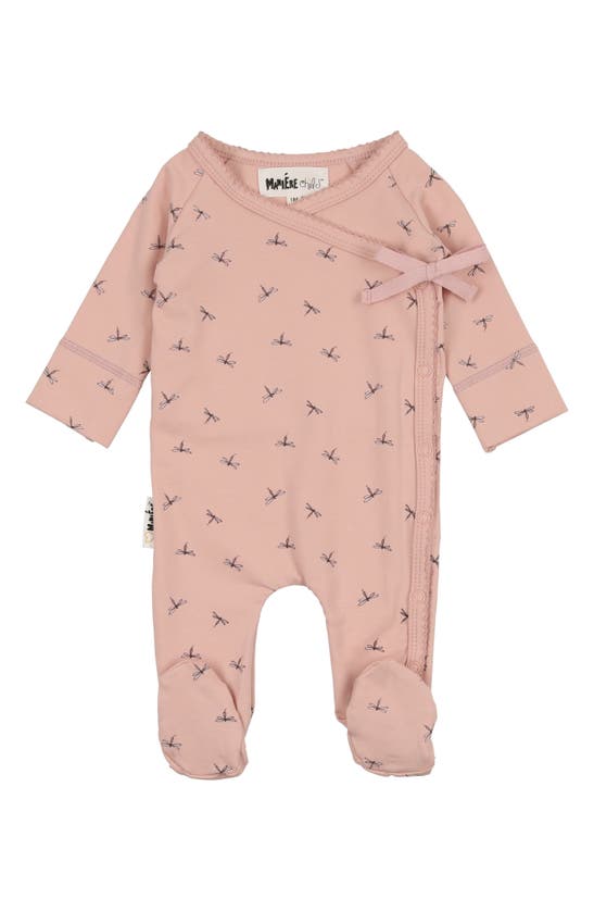 Shop Maniere Dainty Dragonfly Footie In Mauve