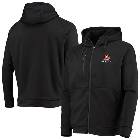 Men's Dunbrooke Black Atlanta Falcons Shag Tri-Blend Full-Zip Raglan Hoodie