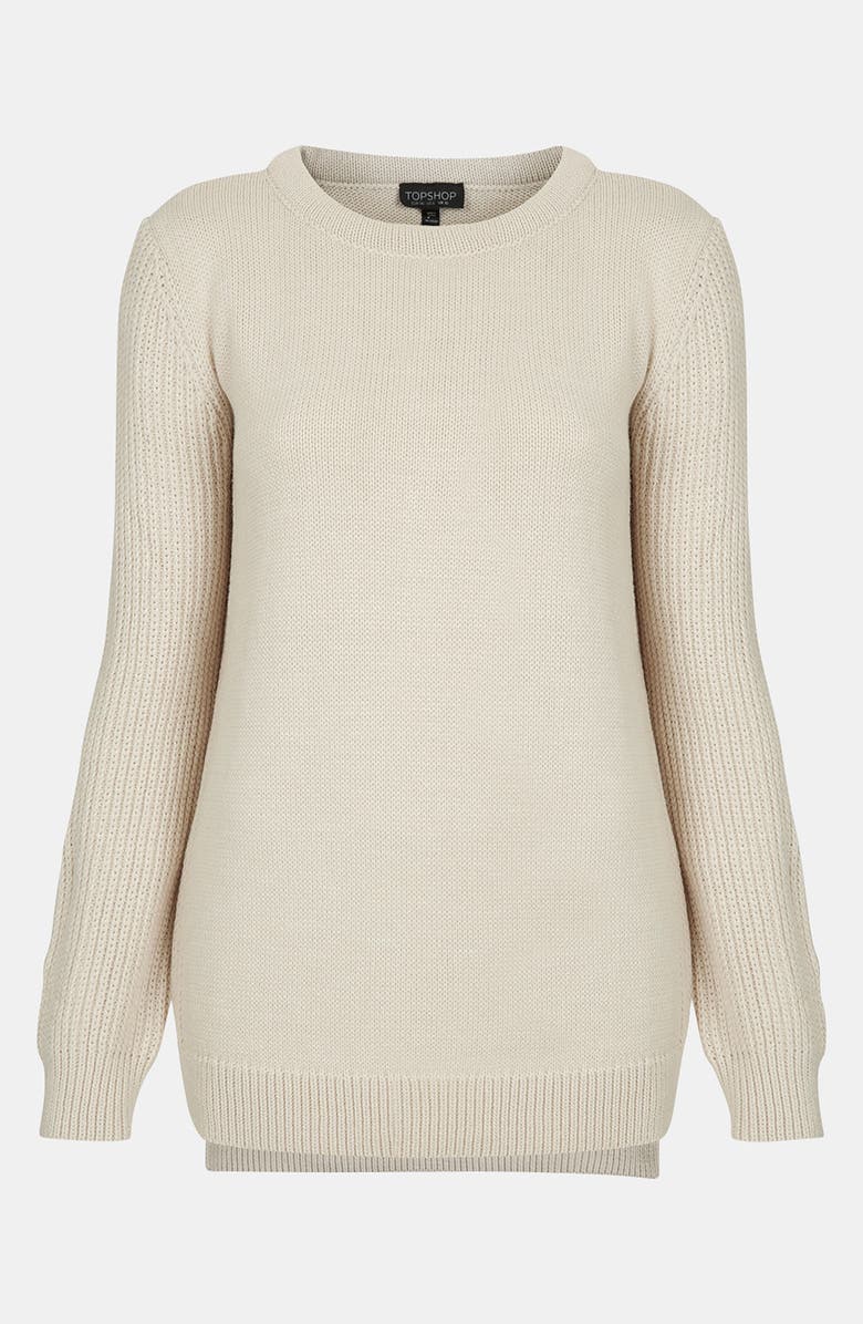 Topshop Ribbed Sleeve Sweater Nordstrom