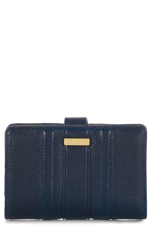 Hannah Croc Embossed Leather Wallet in Anchor