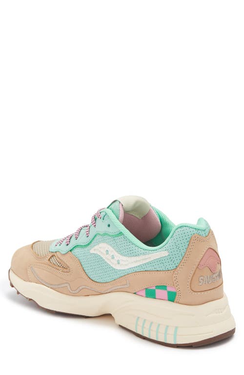 Shop Saucony 3d Grid Hurricane Sneaker In Aquamarine/gray