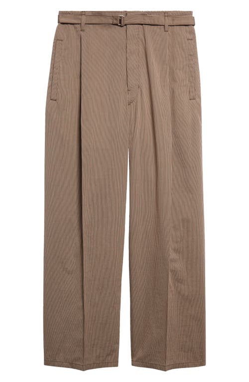 Lemaire Easy Belted Pleated Pants in Mu013 Walnut/Cacao | Smart Closet