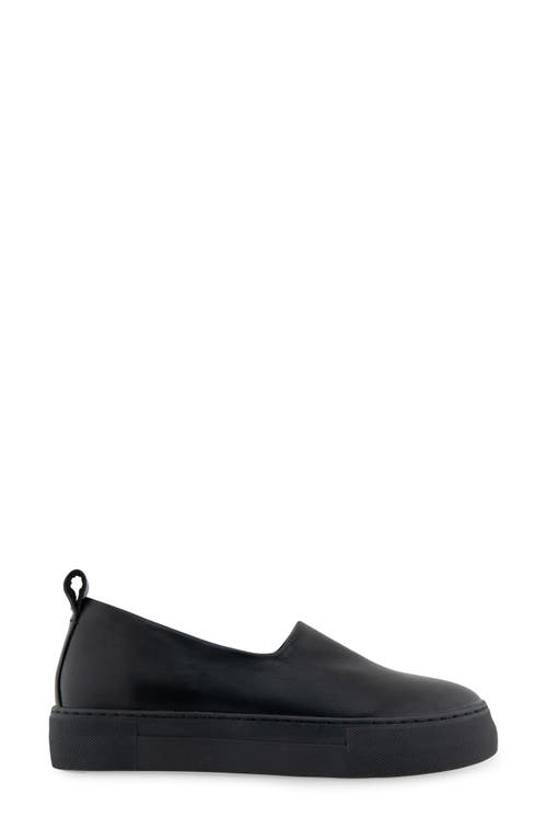 Shop Aerosoles Blakely Hidden Wedge Flatform Sneaker In Black Stretch