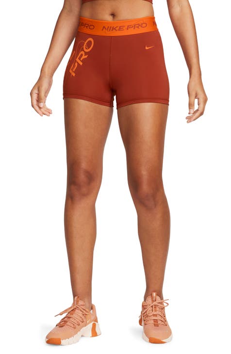 Women's Orange Athletic Shorts