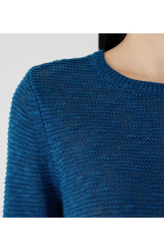 Eileen Fisher Women's Linen & Cotton Crewneck Sweater In Atlantis