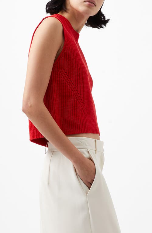 French Connection Mozart Sleeveless Vest In Mars Red In Red