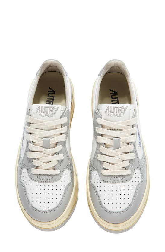 Shop Autry Medalist Sneaker In White/ Vapor