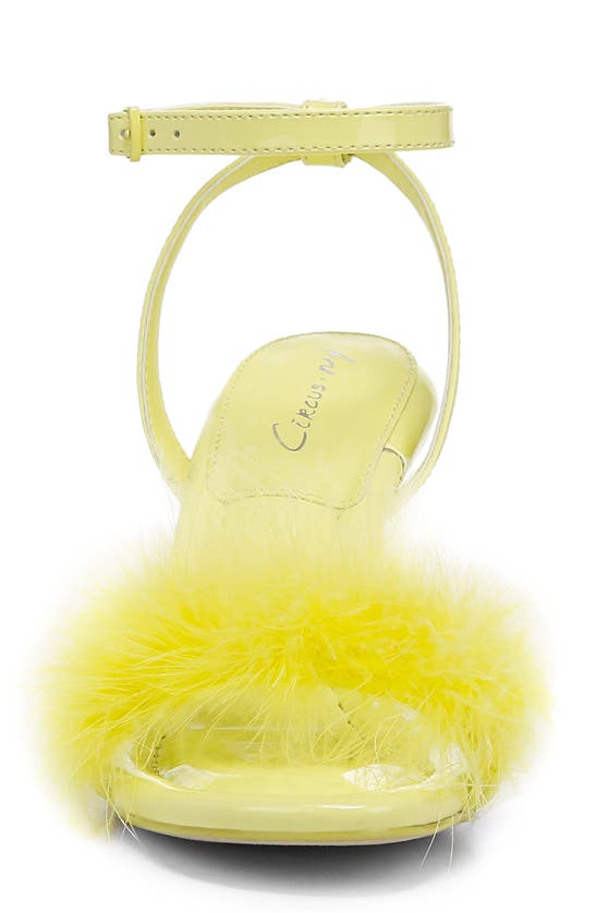 Circus Ny Brenna Feather Ankle Strap Sandal In Citric Acid