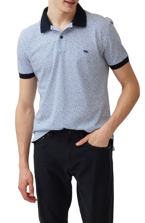 Shop Rodd & Gunn Clevedon Scatter Print Piqué Polo In Sky Blue