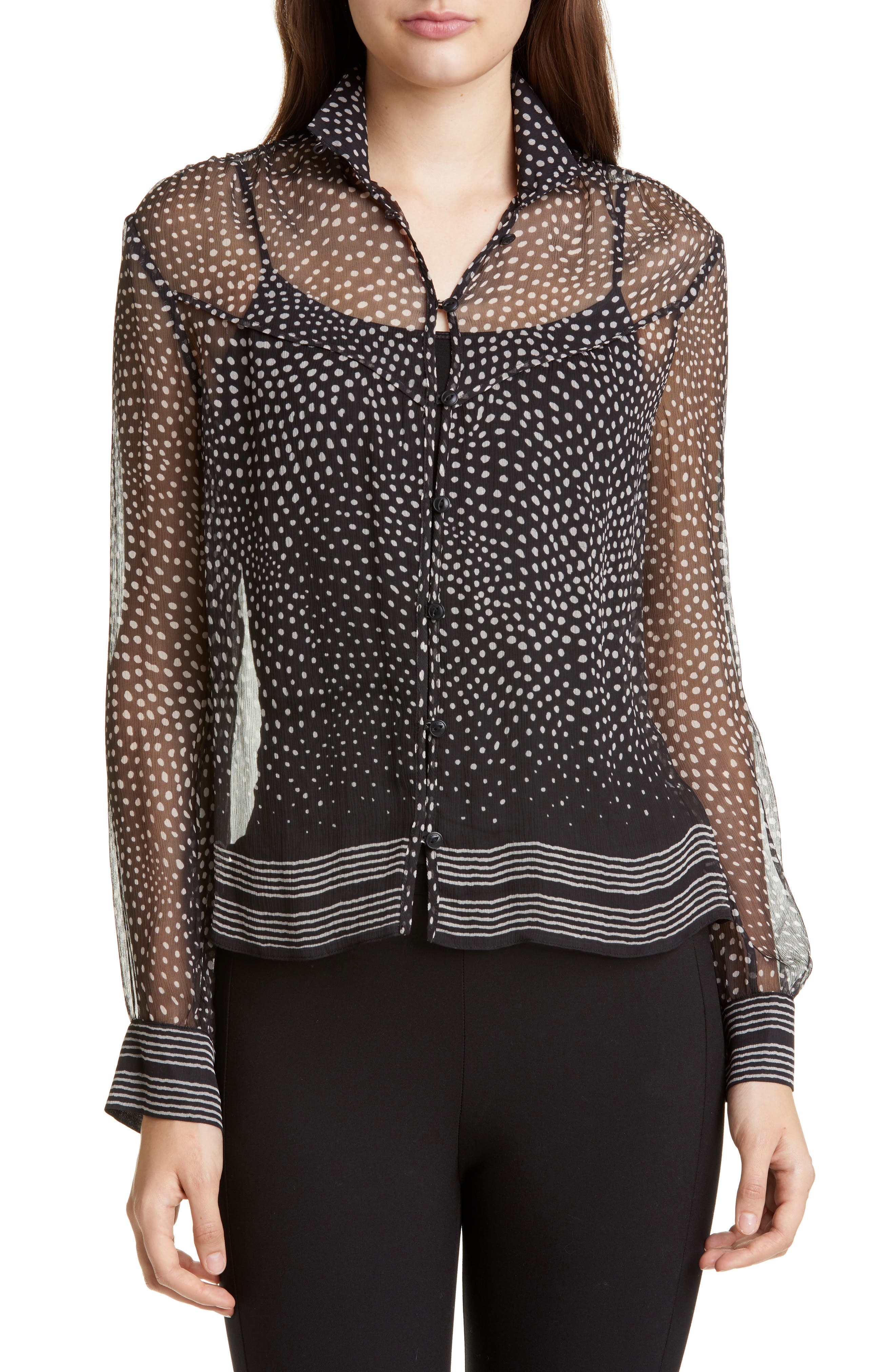 sheer silk top