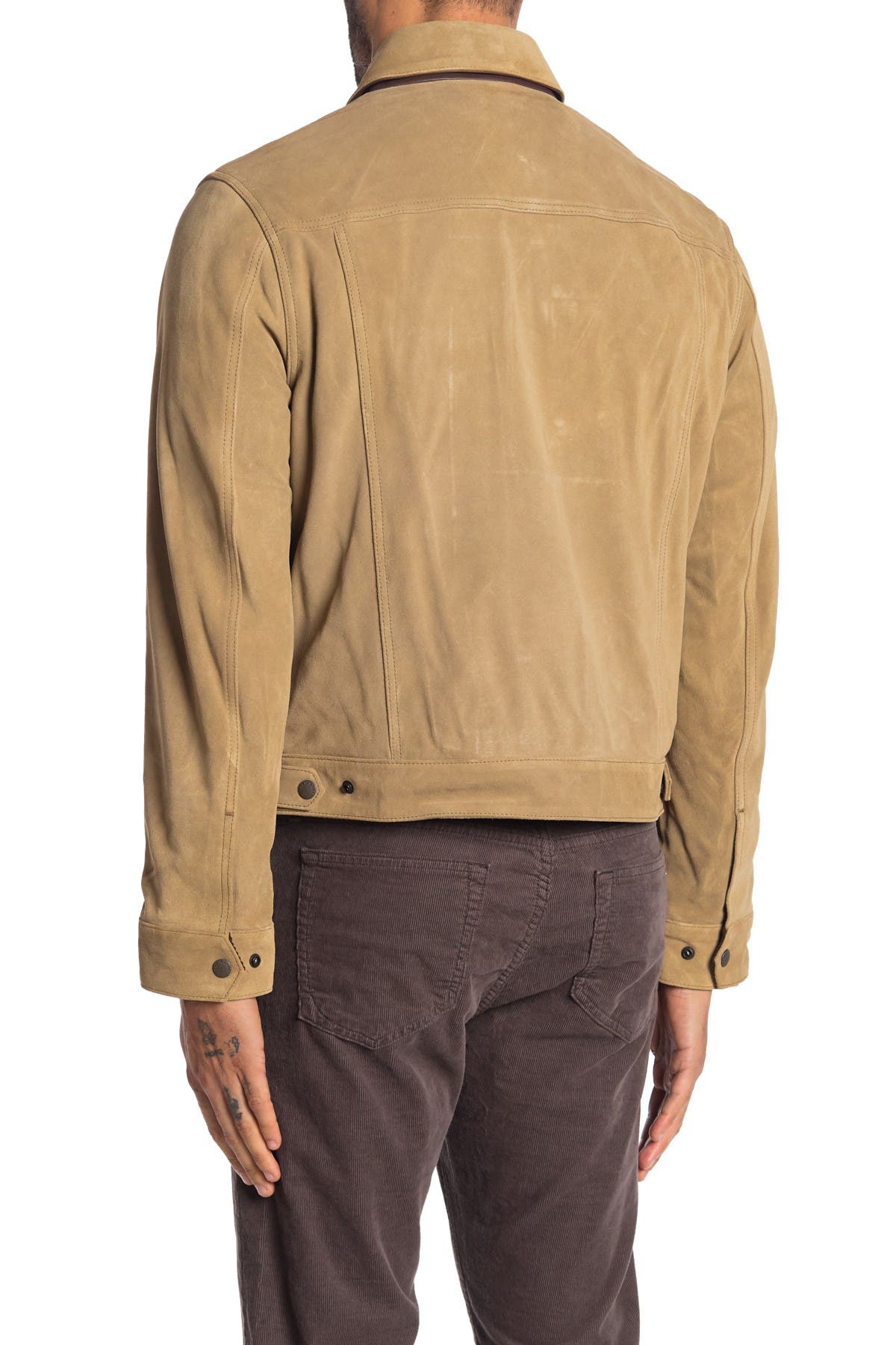 rag & bone suede trucker jacket