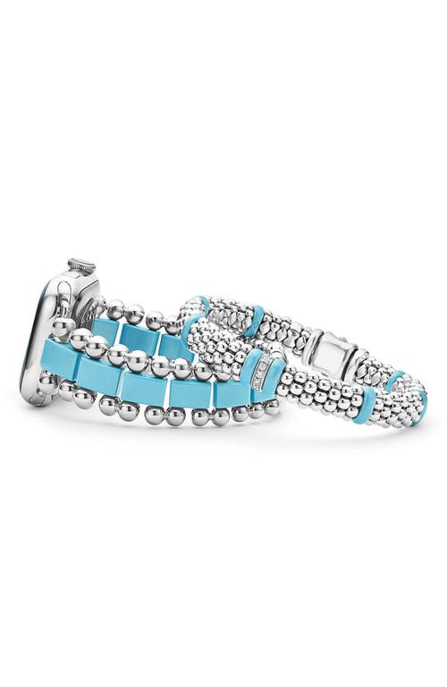 LAGOS Smart Caviar Ceramic Apple Watch Band & Bracelet Set in Turquoise at Nordstrom, Size 7