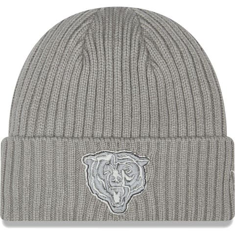 Detroit Lions New Era Helmet Head Trapper Knit Hat - Silver