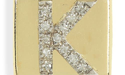 Meshmerise Diamond Padlock Initial Pendant Necklace In Yellow-k