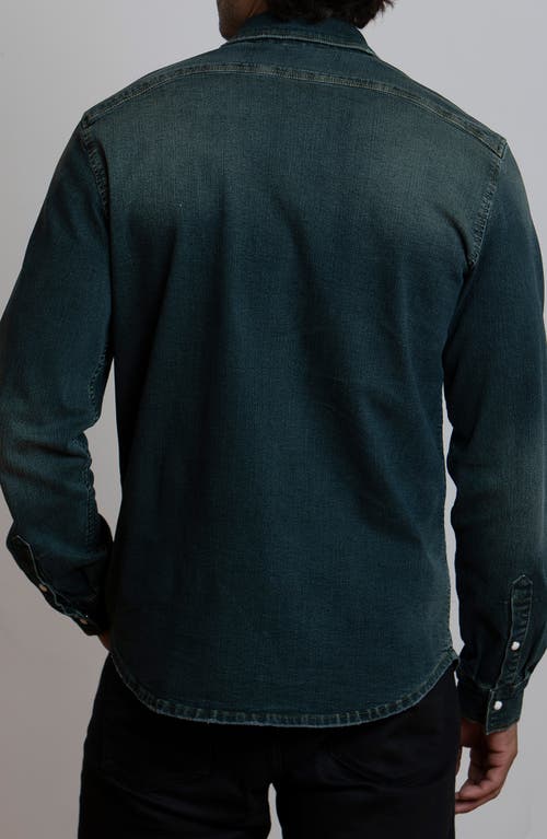 Canyon Of Heroes Big Sky Stretch Western Denim Shirt In Olive